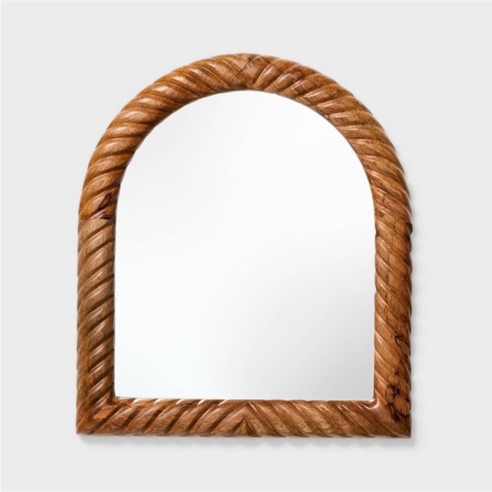 14”x16” Textured Wood Mirror - Threshold™ designed with Studio McGee